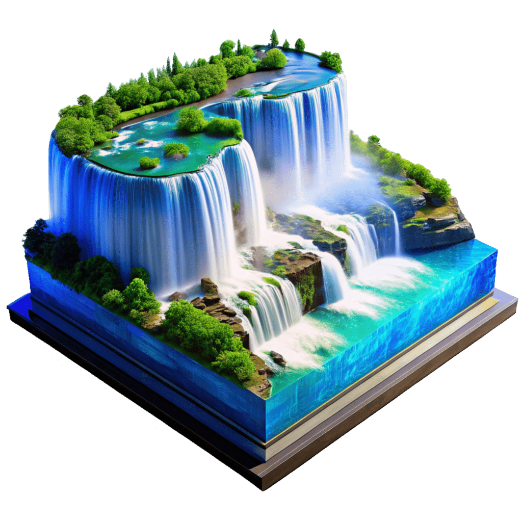3D-модель Ниагарского водопада, Канада ETA